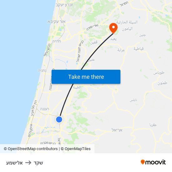 אלישמע to שקד map