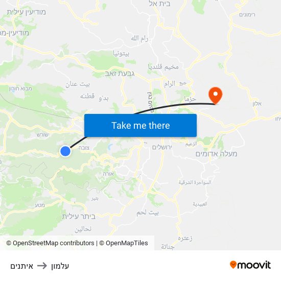 איתנים to עלמון map