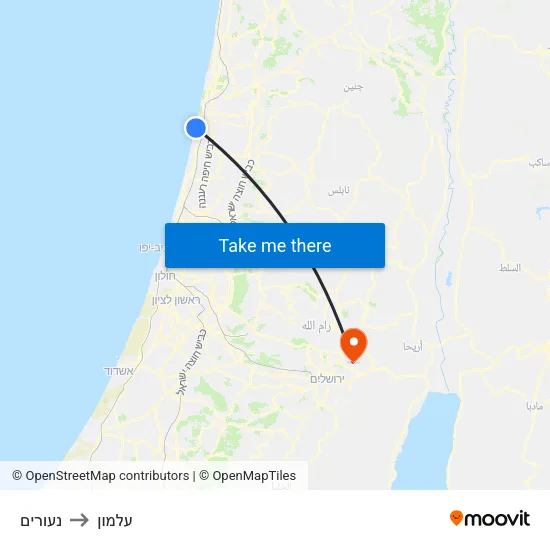 נעורים to עלמון map