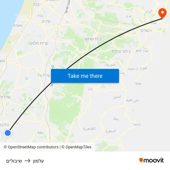 שיבולים to עלמון map
