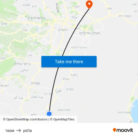 אספר to עלמון map