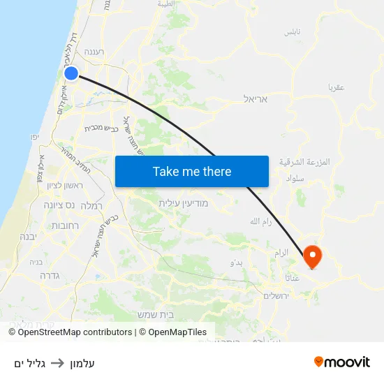גליל ים to עלמון map