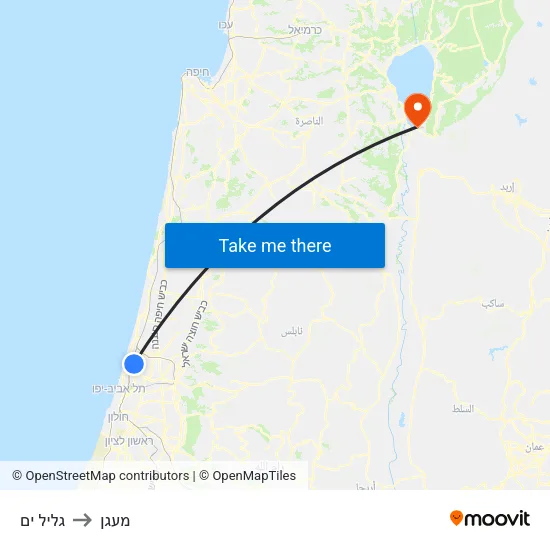 גליל ים to מעגן map