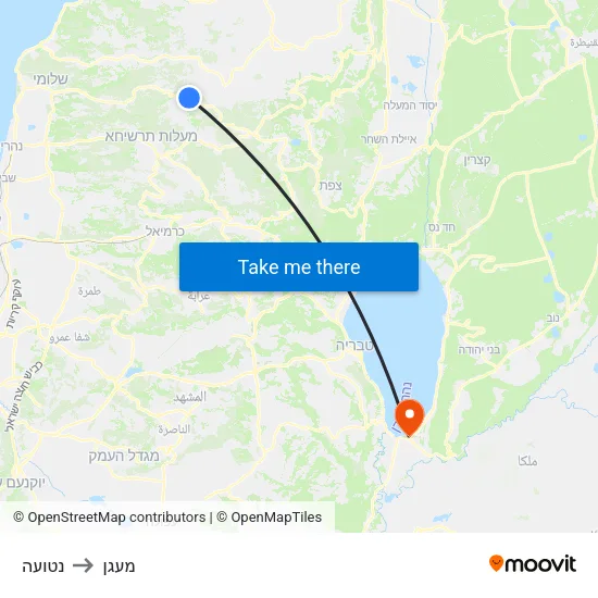 נטועה to מעגן map