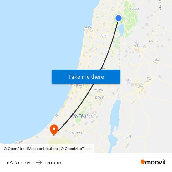 חצור הגלילית to מבטחים map