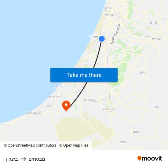 ביצרון to מבטחים map