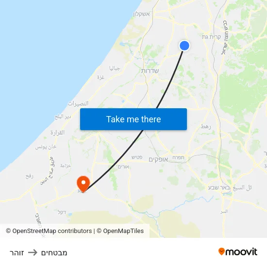 זוהר to מבטחים map