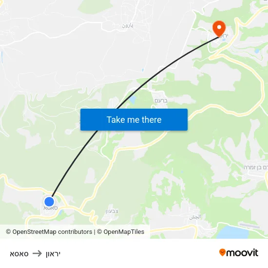 סאסא to יראון map