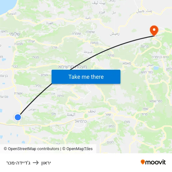 ג'דיידה-מכר to יראון map