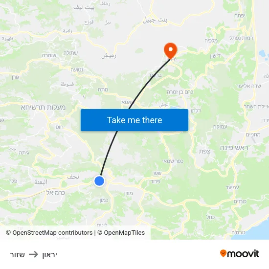 שזור to יראון map