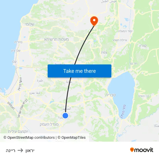 ריינה to יראון map