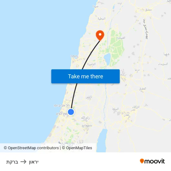 ברקת to יראון map
