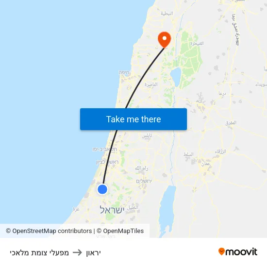 מפעלי צומת מלאכי to יראון map