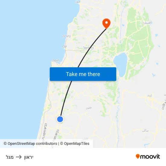 מגל to יראון map
