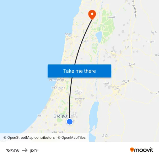 עתניאל to יראון map