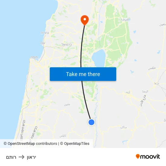 רותם to יראון map