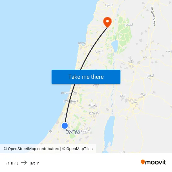 נהורה to יראון map