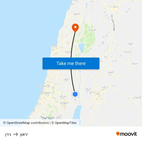 נירן to יראון map