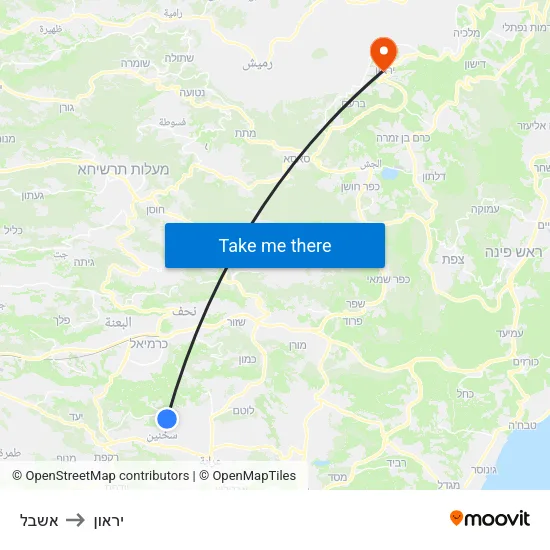 אשבל to יראון map