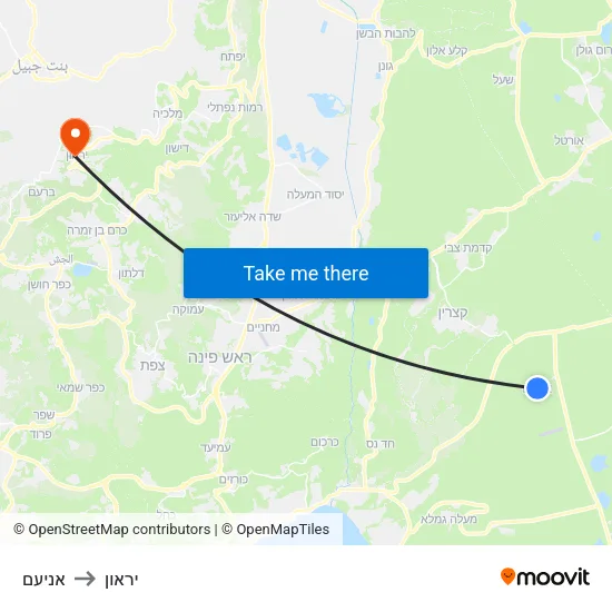 אניעם to יראון map