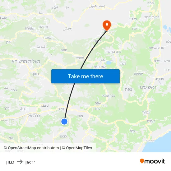 כמון to יראון map