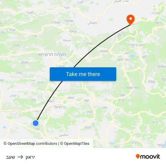 שעב to יראון map