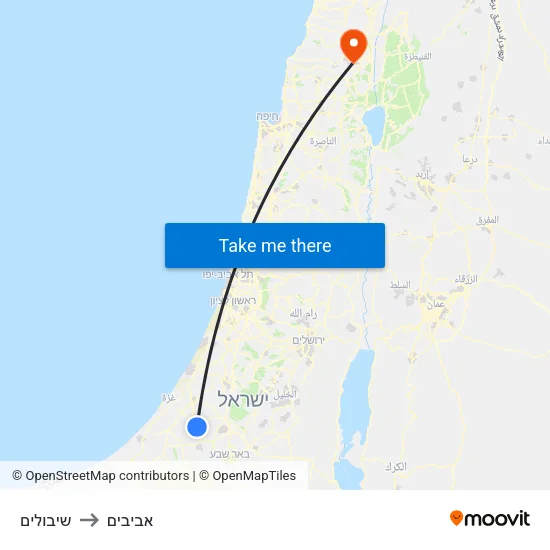 שיבולים to אביבים map