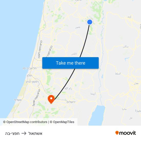 חפצי-בה to אשתאול map