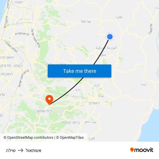 שילה to אשתאול map