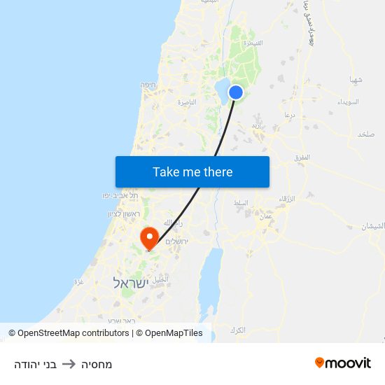 בני יהודה to מחסיה map