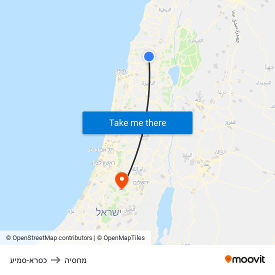 כסרא-סמיע to מחסיה map