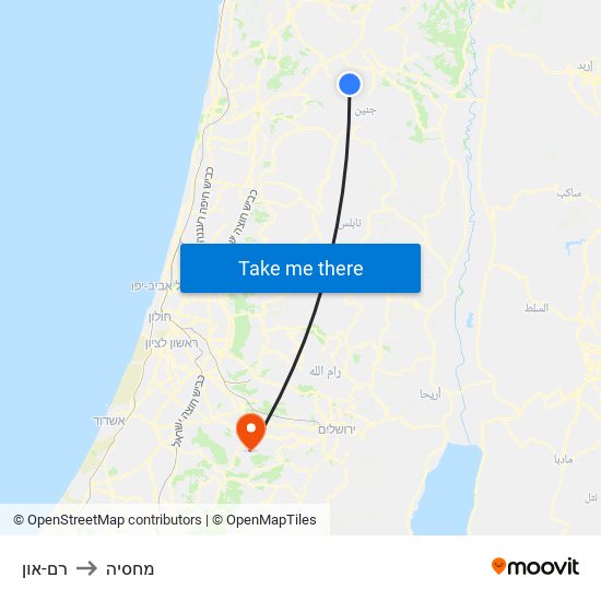 רם-און to מחסיה map