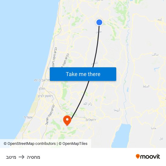 מיטב to מחסיה map