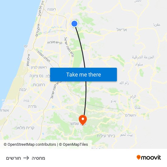 חורשים to מחסיה map