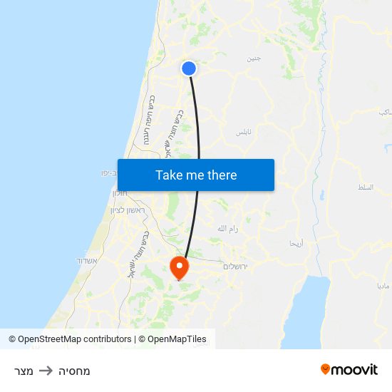 מצר to מחסיה map