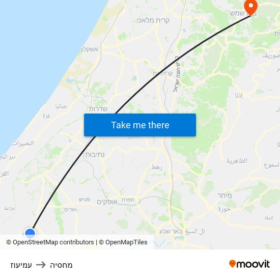 עמיעוז to מחסיה map