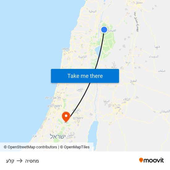 קלע to מחסיה map