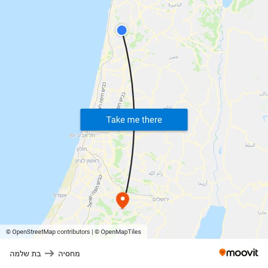 בת שלמה to מחסיה map