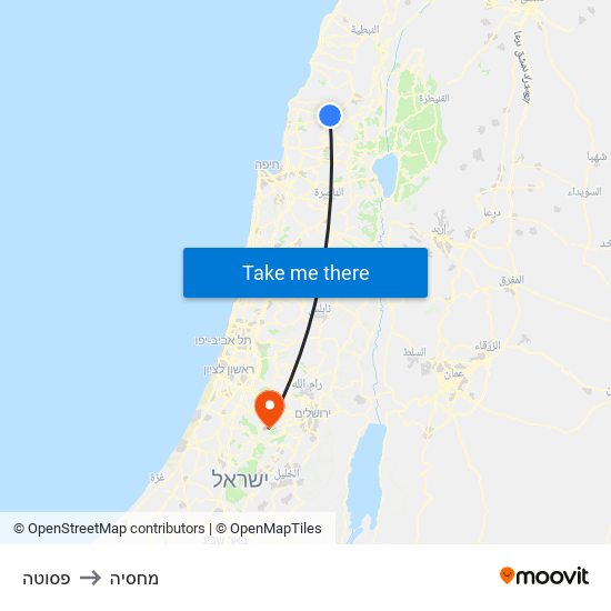 פסוטה to מחסיה map