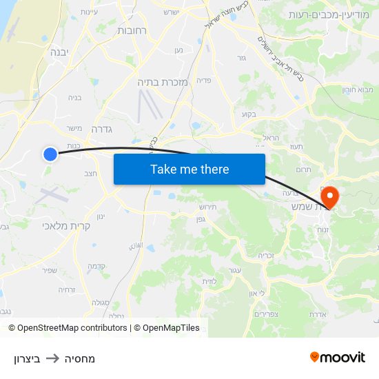 ביצרון to מחסיה map