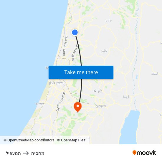 המעפיל to מחסיה map