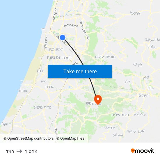 חמד to מחסיה map