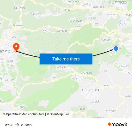 אורה to מחסיה map