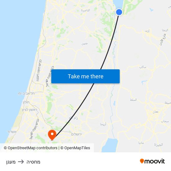 מעגן to מחסיה map