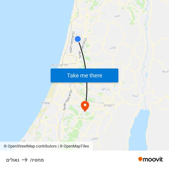 גאולים to מחסיה map