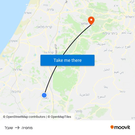 שובל to מחסיה map