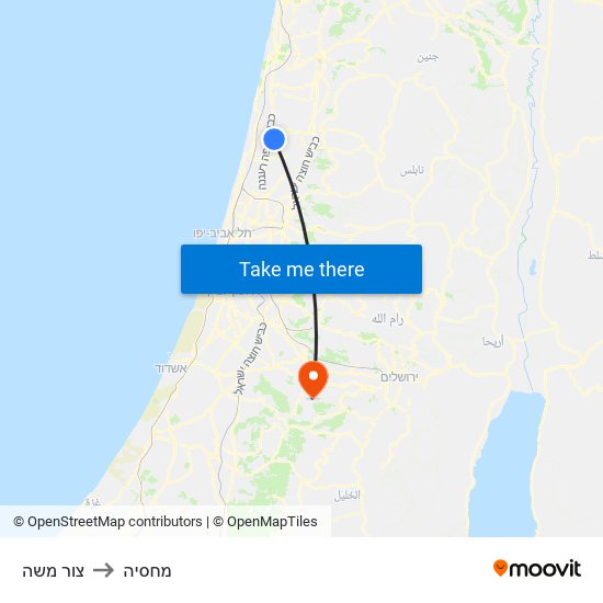 צור משה to מחסיה map