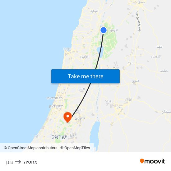 גונן to מחסיה map