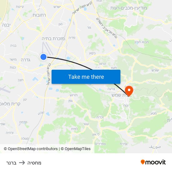 ברנר to מחסיה map