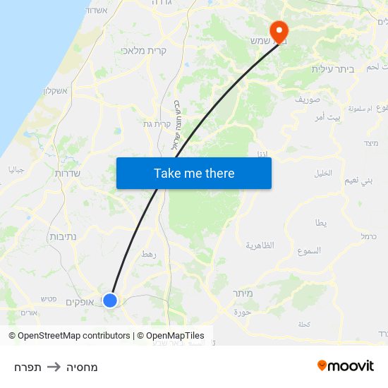 תפרח to מחסיה map